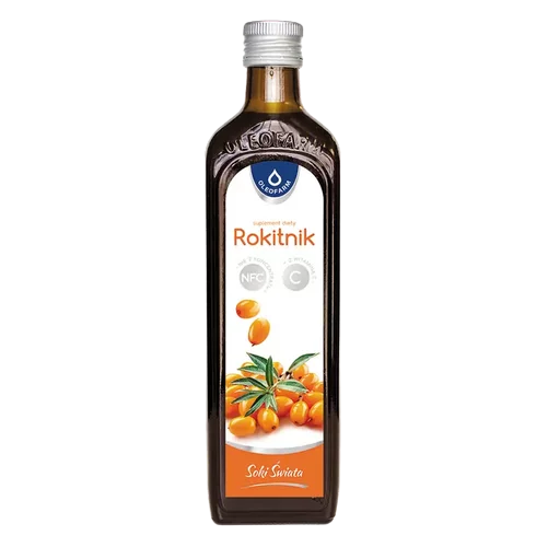 Oleofarm Sok z Rokitnika 100% NFC Naturalne Wsparcie Organizmu 490ml