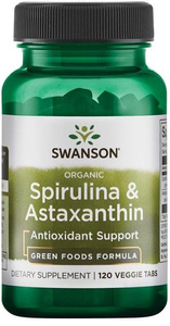 Swanson Spirulina & Astaxanthin 120 Tabletek