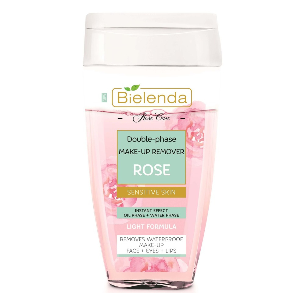Bielenda Rose Care Łagodny Dwu Fazowy Płyn do Demakijażu Oczu Cera Wrażliwa 140ml