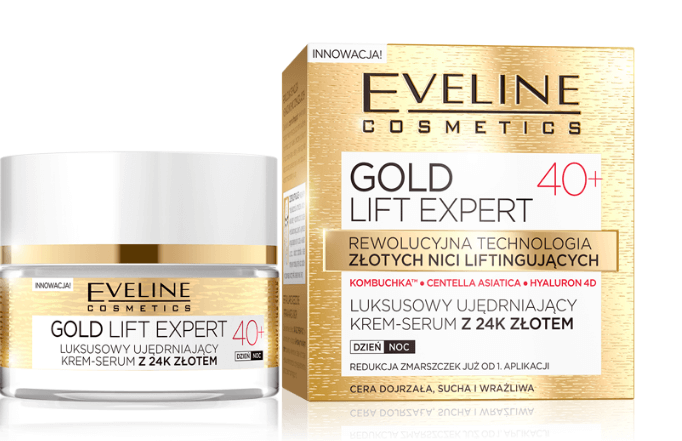 Eveline Gold Lift Expert Ujędrniający Krem-serum 40+ 24K Złoto Dzień/Noc 50ml