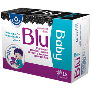 Blu Baby Podwójnie Standaryzowany Ekstrakt z Owoców Czarnego Bzu 15 Saszetek