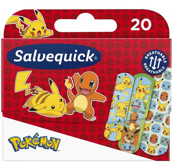 Salvequick Pokemon Plastry dla Dzieci 20 Sztuk