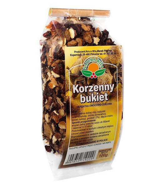 Natura Wita Korzenny Bukiet Herbatka Owocowo-Ziołowa z Rodzynkami 100g Best Before 28.02.26