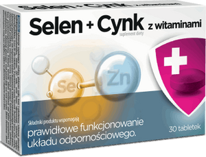 Selen Cynk z Witaminami 30 Tabletek