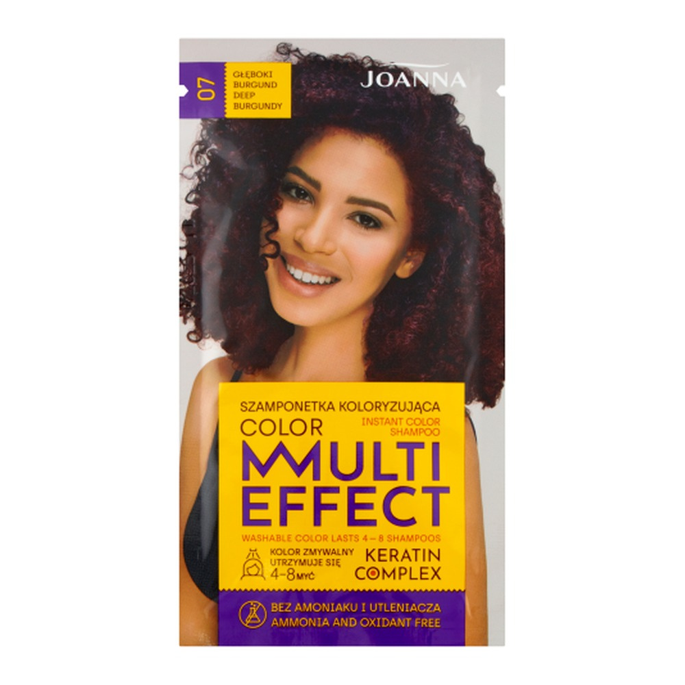 Joanna Multi Effect Szamponetka Koloryzująca 07 Głęboki Burgund 35g