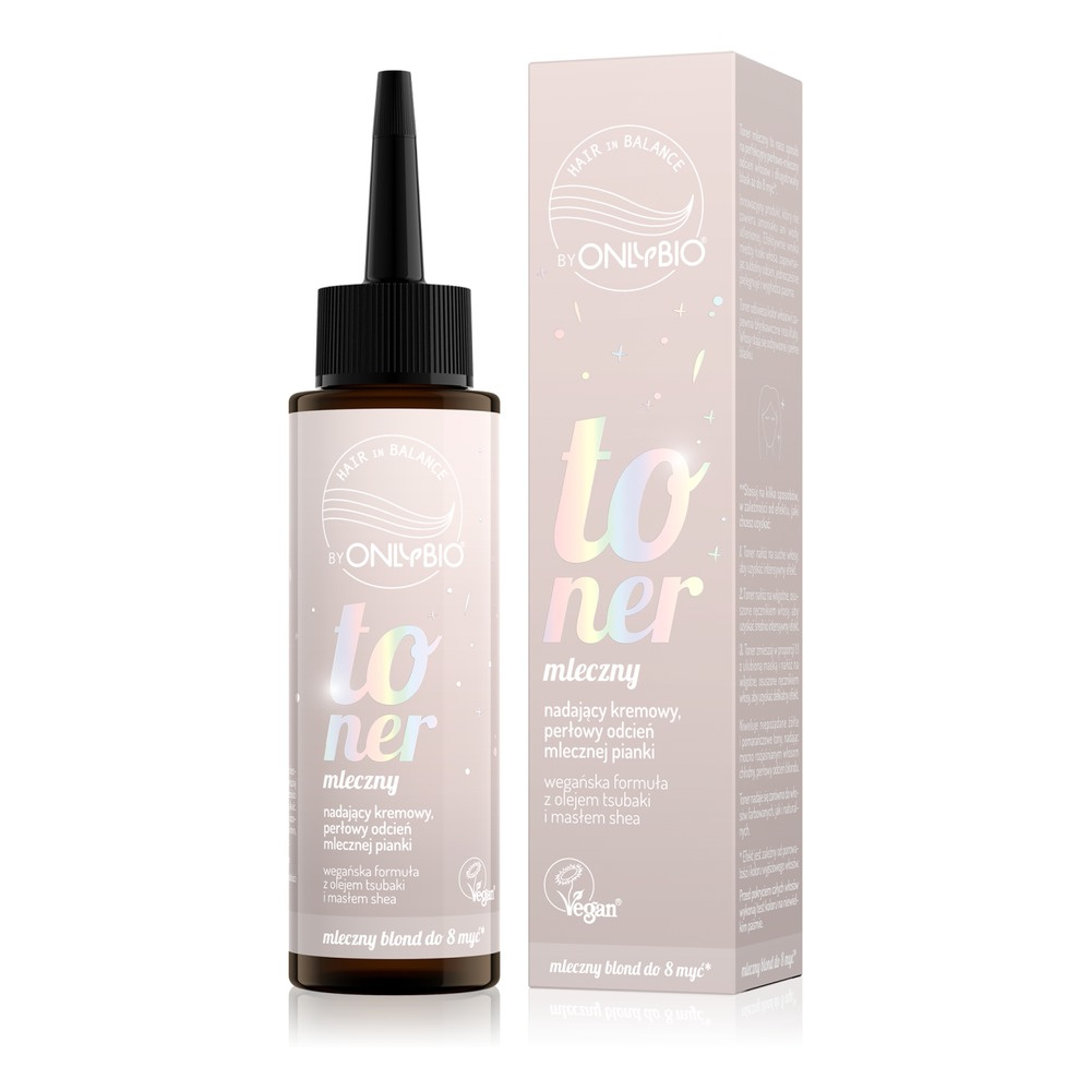 OnlyBio Hair in Balance Toner Mleczny do Włosów Nadający Kremowy Perłowy Odcień Mlecznej Pianki 100ml
