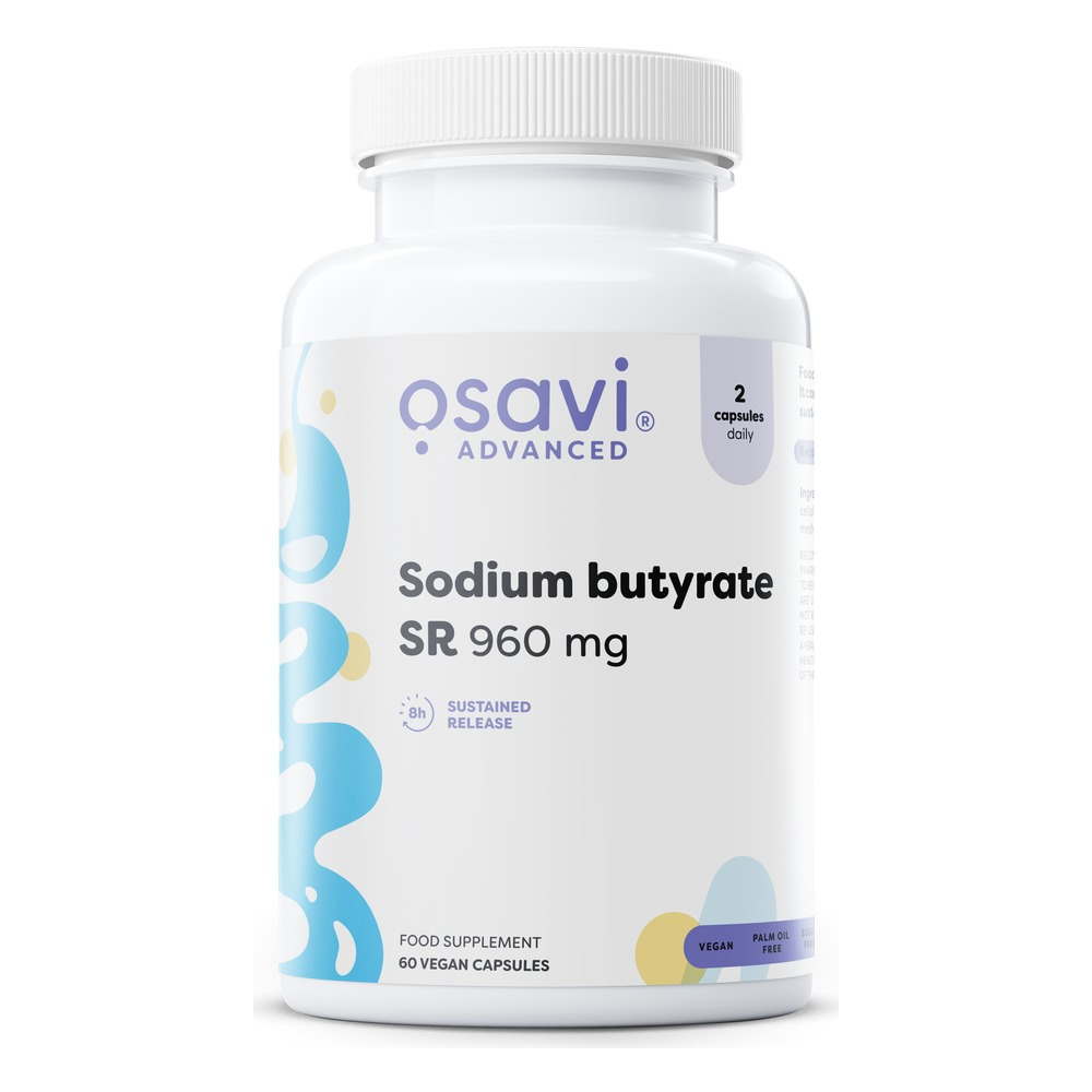 Osavi Maślan Sodu SR 960mg na Wsparcie Jelit 60 Kapsułek Wegańskich