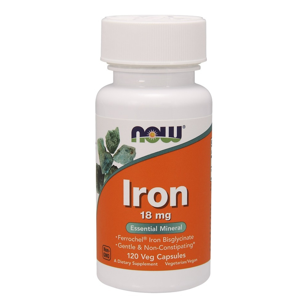 Now Foods Iron Żelazo 18mg 120 Kapsułek