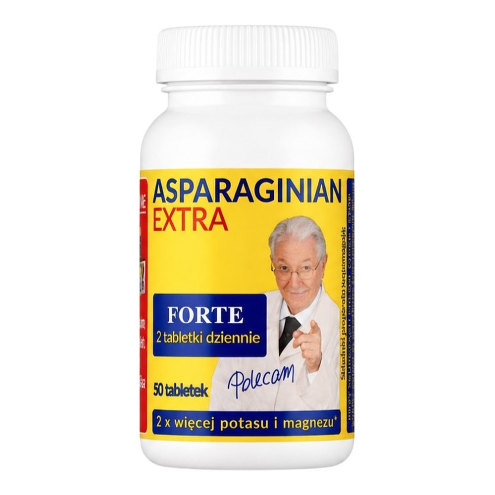 Asparaginian Extra 50 Tabl. Uzupełnienie Codziennej Diety w Magnez i Potas.