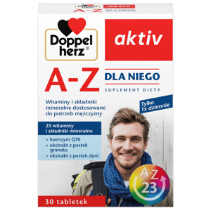 Doppelherz Aktiv A - Z dla Niego Witaminy i Minerały 30 Sztuk
