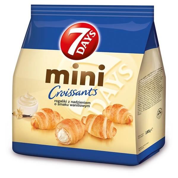 7 Days Mini Croissant z Nadzieniem o Smaku Waniliowym 185g