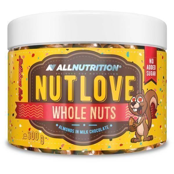 Allnutrition NutLove Whole Nuts Migdały w Mlecznej Czekoladzie bez Dodatku Cukru 300g