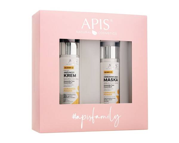 Apis Ceramide Power Zestaw Krem dla Skóry Szarej Suchej i Odwodnionej 50ml + Maska do Twarzy 50ml