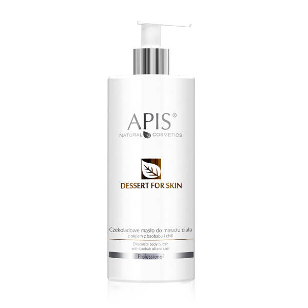 Apis Professional Dessert for Skin Czekoladowe Masło do Masażu Ciała z Olejem z Baobabu i Chili 500ml