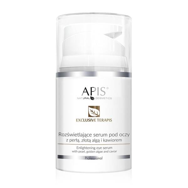 Apis Professional Rozświetlające Serum pod Oczy z Perłą Złotą Algą i Kawiorem dla Skóry Dojrzałej 50ml