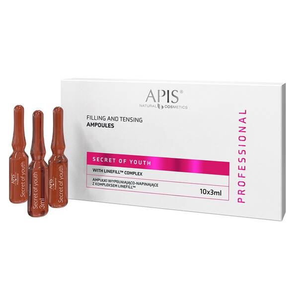 Apis Professional Secret of Youth Ampułki Wypełniająco-Napinające z Kompleksem Linefill 10x3ml