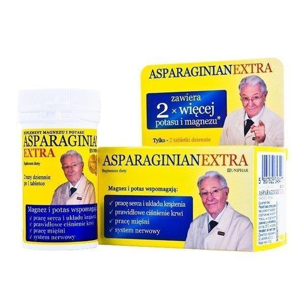 Asparaginian Extra 50 Tabl. Uzupełnienie Codziennej Diety w Magnez i Potas.