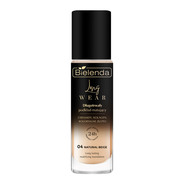 Bielenda Long Wear Długotrwały Podkład Matujący 04 Natural Beige 30ml