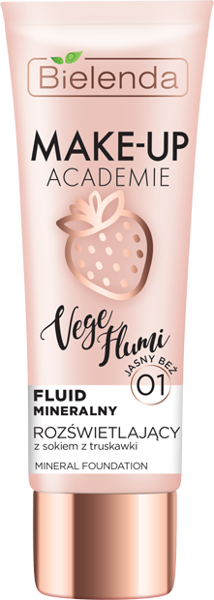 Bielenda Make Up Academie Vege Flumi Fluid Mineralny Rozświetlający Słoneczny Beż 01 30g