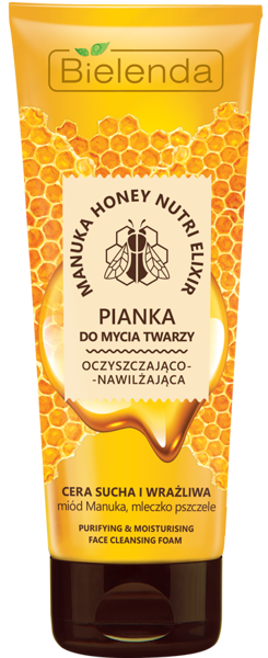 Bielenda Manuka Honey Nutri Elixir Oczyszczająca Pianka do Mycia Twarzy 175ml