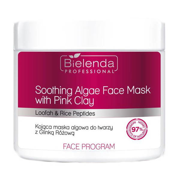 Bielenda Professional Face Program Kojąca Maska Algowa z Glinką Różową dla Cery Suchej i Wrażliwej 160g