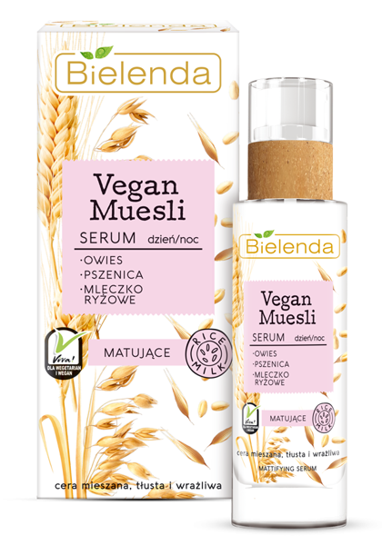 Bielenda Vegan MuesIi Serum Matujące Pszenica Owies Mleczko Ryżowe 30ml