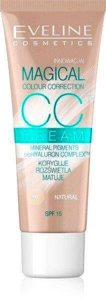 Eveline CC Cream Magical Colour Correction Multifunkcyjny Podkład SPF15 Nr 51 Natural 30ml