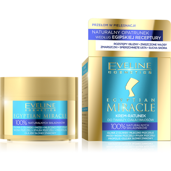 Eveline Egyptian Miracle Wielofunkcyjny Krem-Ratunek do Twarzy Ciała i Włosów 40ml