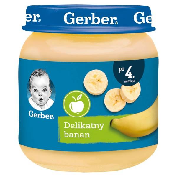 Gerber Delikatny Banan dla Niemowląt po 4 Miesiącu 125g