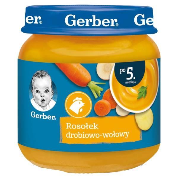 Gerber Rosołek Drobiowo-Wołowy dla Niemowląt po 5 Miesiącu 125g