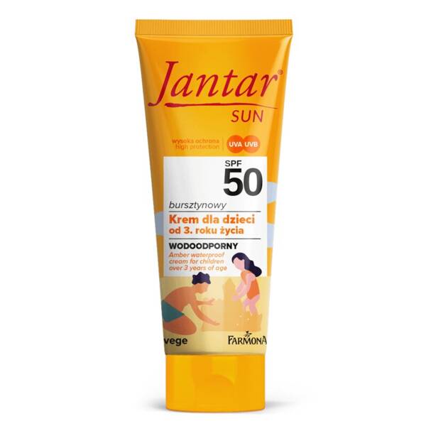 Jantar Sun Bursztynowy Wodoodporny Krem SPF 50 dla Dzieci powyżej 3 Roku Życia 50ml