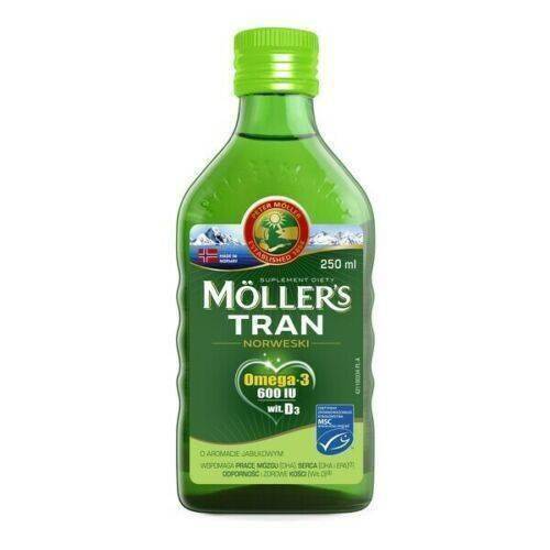 MOLLERS Tran Norweski, aromat jabłkowy, 250ml Best Before 31.12.24