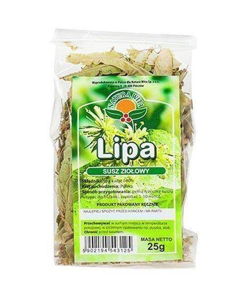 Natura Wita Naturalna Lipa Kwiatostan Susz Ziołowy Liści na Przeziębienie i Grypę 25g