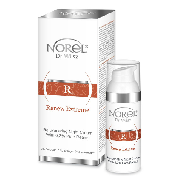 Norel Renew Extreme Odmładzający Krem 0,3% Czystego Retinolu dla Skóry Dojrzałej na Noc 50ml