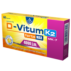 Oleofarm D-Vitum Forte Max 4000 jm K2 MK7 Witamina D i K dla Zdrowych Kości 60 Kapsułek