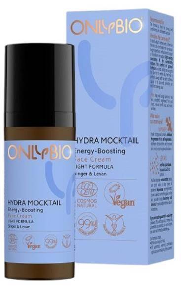 OnlyBio Hydra Mocktail Nawilżający Krem do Twarzy Lekka Formuła Imbirem i Lewanem dla Skóry Normalnej i Mieszanej 50ml