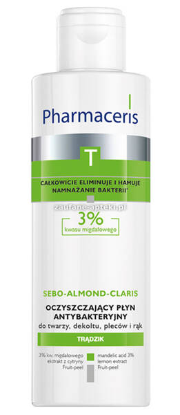 Pharmaceris T Sebo-Almond Claris Płyn Oczyszczający Skórę Trądzikową i Mieszaną 80ml