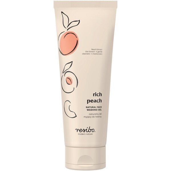 Resibo Rich Peach Naturalny Żel do Mycia Twarzy 125ml