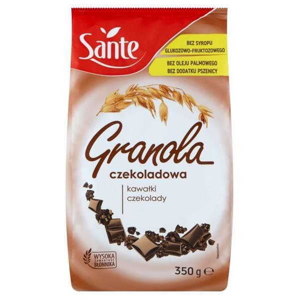 Sante Chrupiąca Granola Czekoladowa z Wysoką Zawartością Błonnika 350g