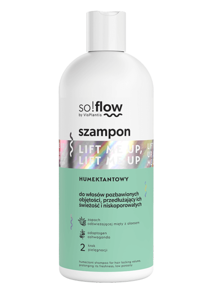 So!Flow by Vis Plantis Humektantowy Szampon do Włosów Pozbawionych Objętości 300ml