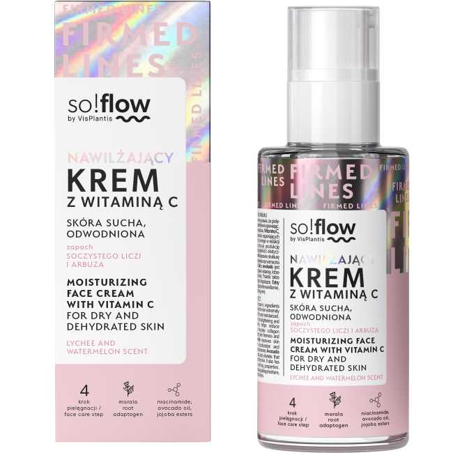 So!flow Nawilżający Krem z Witaminą C dla Skóry Suchej i Odwodnionej 50ml