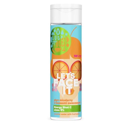 Tutti Frutti Let's Face It Oczyszczający Płyn Micelarny z Kwasami Owocowymi i Aloesem 5% + Energy Shot C 200ml