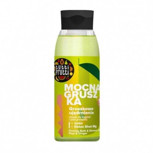 Tutti Frutti Mocna Gruszka Ujędrniający Olejek do Kąpieli i pod Prysznic Gruszka i Imbir + Detox Shot Mg 400ml