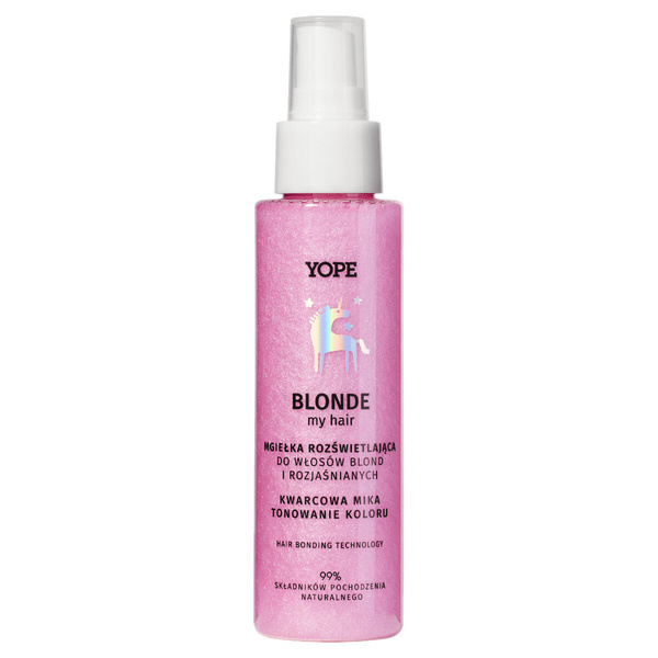 Yope Blonde my Hair Mgiełka Rozświetlająca do Włosów Blond i Rozjaśnianych Kwarcowa Mika 100ml