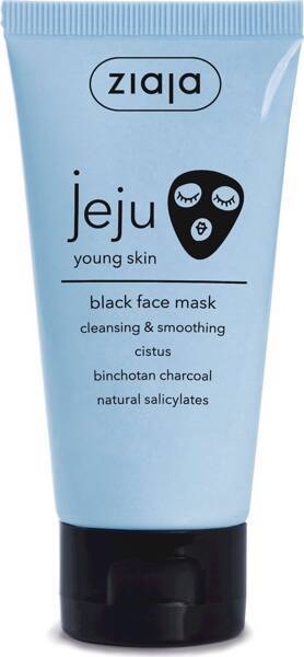Ziaja Jeju Young Skin Czarna Maska do Twarzy dla Skóry Tłustej i Mieszanej 50ml