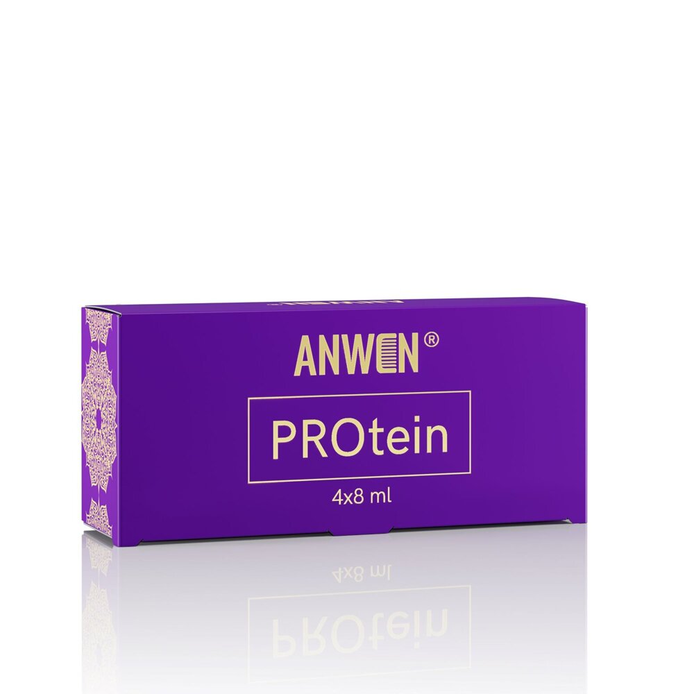 Anwen Protein Kuracja Proteinowa z Emolientami do Włosów w Ampułkach 4x8ml