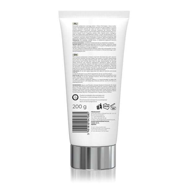 Apis Inspiration Mineralny Peeling do Ciała z Czarnym Błotem z Morza Martwego i Lawą Wulkaniczną dla każdego Rodzaju Skóry 200ml