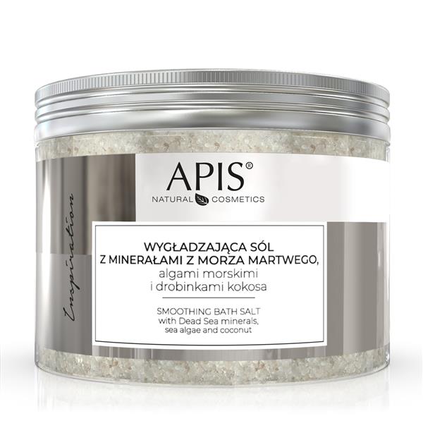 Apis Inspiration Wygładzająca Sól do Kąpieli z Minerałami z Morza Martwego Algami Morskimi i Drobinkami Kokosa 650g