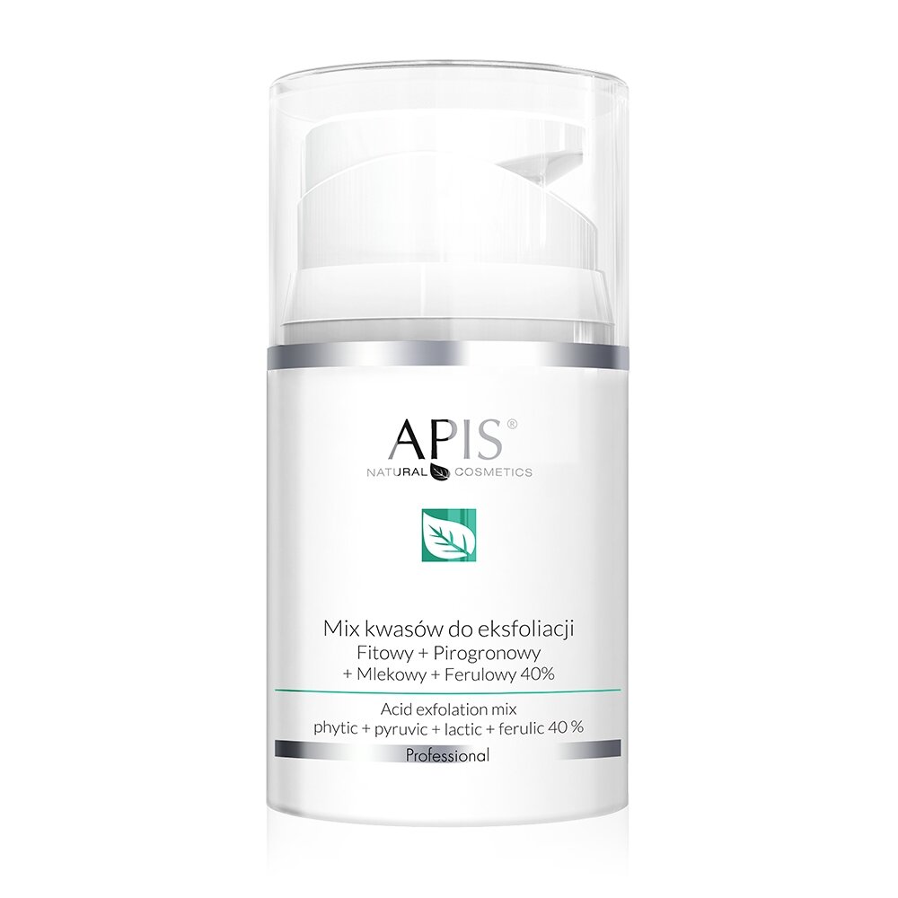 Apis Professional 40% Kwasowa Mieszanka Złuszczająca Phytic Ferulic Kwas Mlekowo-Pirogronowy 50ml