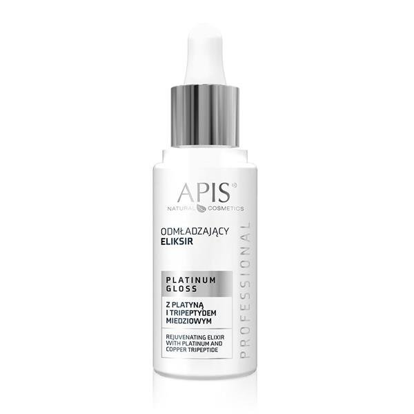 Apis Professional Platinum Gloss Odmładzający Eliksir z Platyną i Tripeptydem Miedziowym dla Skóry Dojrzałej 30ml